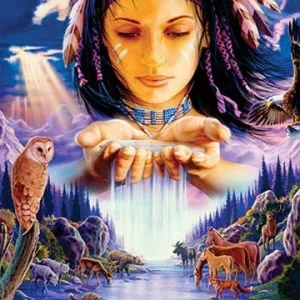 Illustration Native American Spirtual Owl