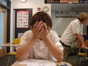 Photo Classroom Student Overwhelmed