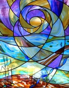Photo Stained Glass Spiral
