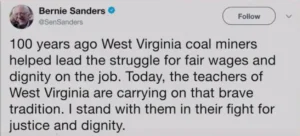 Tweet Bernie Sanders West Virginia